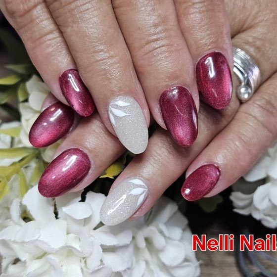 Bordó-rózsaszín macskaszem gél-lakk – Nelli Nails, Hidas